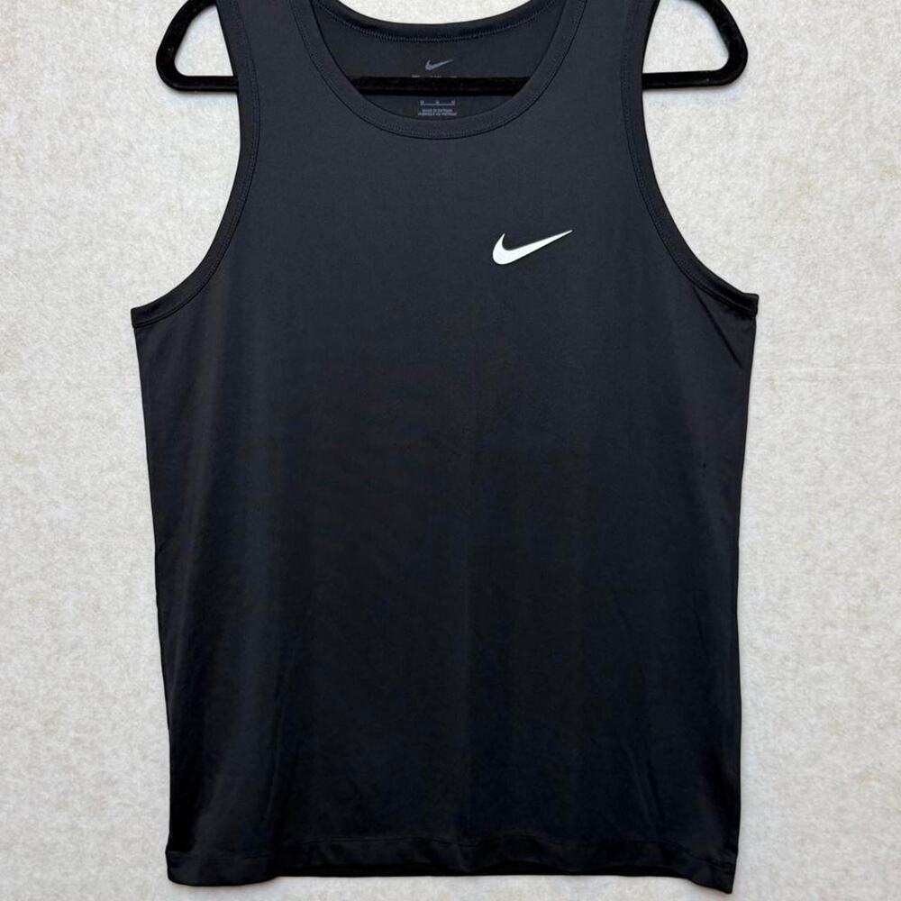 Nike Dri-FIT The Nike Tee Mens Medium Black Sleeveless Tank Top Swoosh